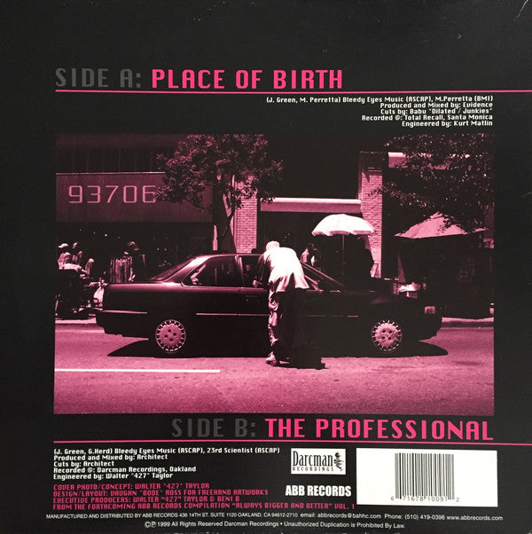 Planet Asia : Place Of Birth / The Professional (12")