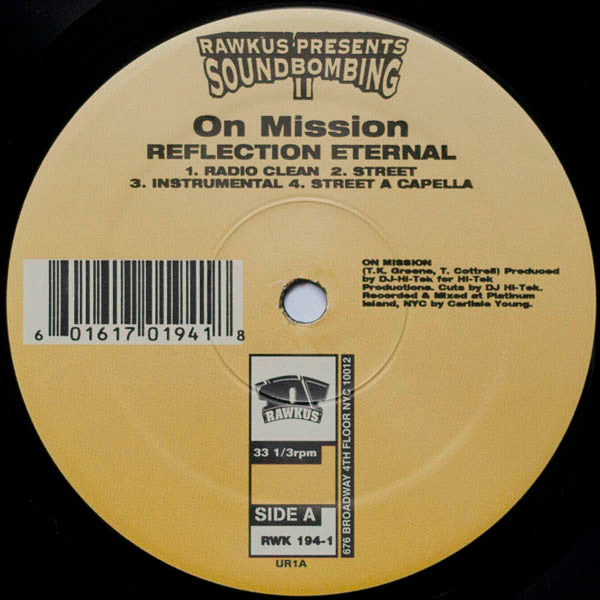 Reflection Eternal / Shabaam Sahdeeq Featuring The Cocoa Brovaz* : On Mission / Every Rhyme I Write (12")