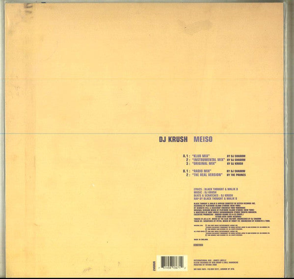 DJ Krush : Meiso (12")
