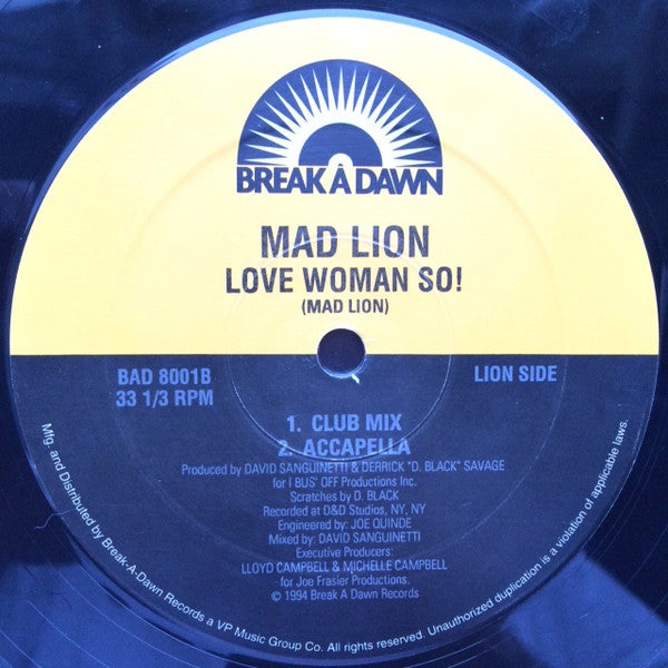 Mad Lion : Love Woman So ! (12")