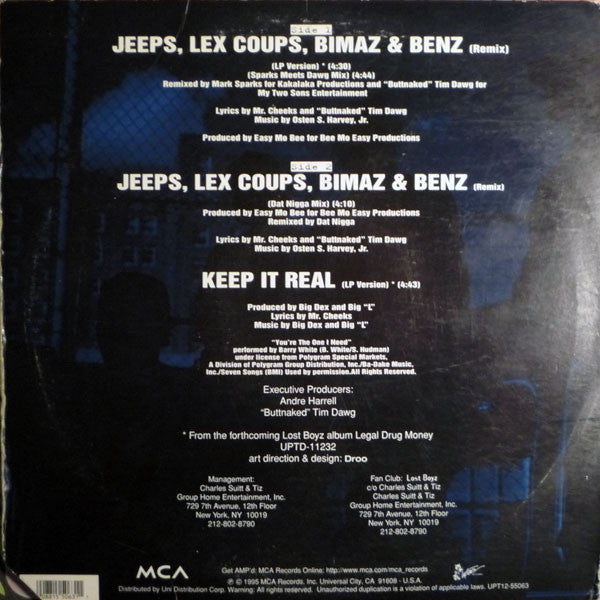Lost Boyz : Jeeps, Lex Coups, Bimaz & Benz (Remix) (12")