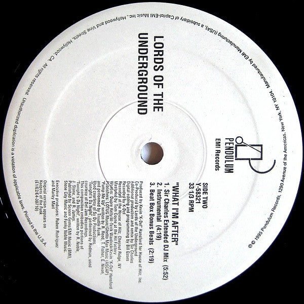 Lords Of The Underground : What I'm After (12")