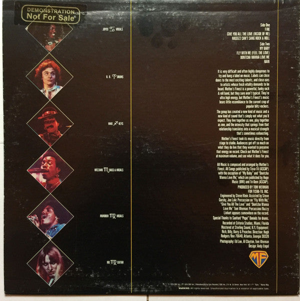 Mother's Finest : Mother's Finest (LP, Album, Promo)