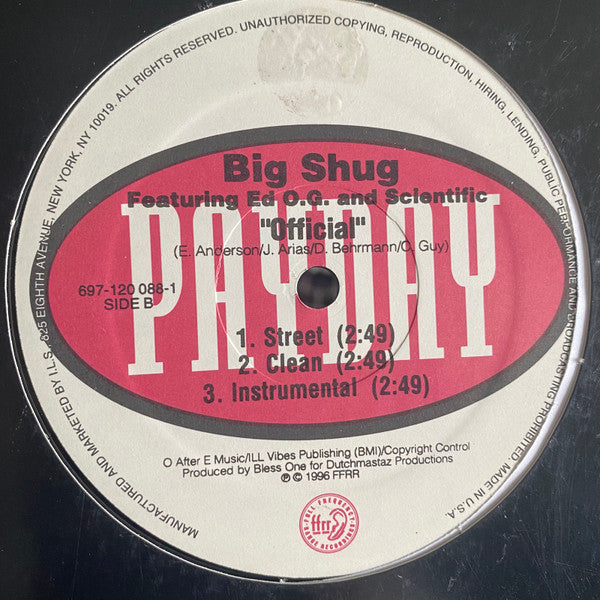 Big Shug : Crush (12")