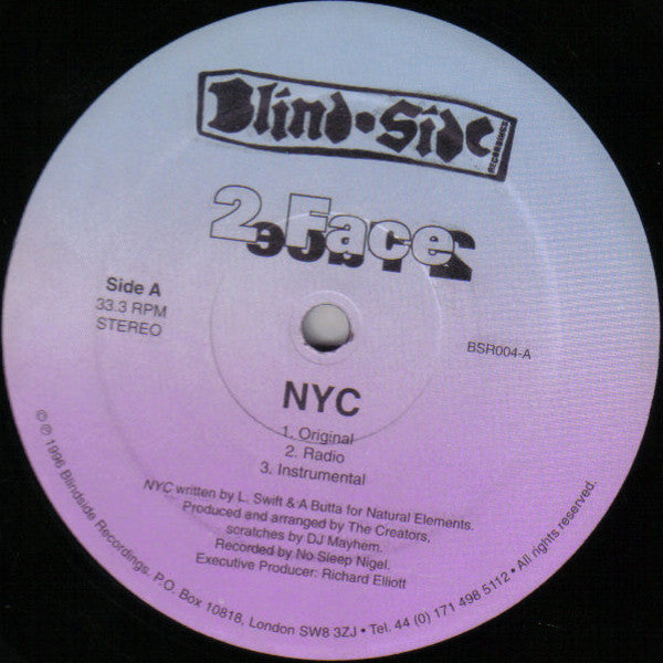 2 Face (3) : NYC / Hey Hey Hey (12")