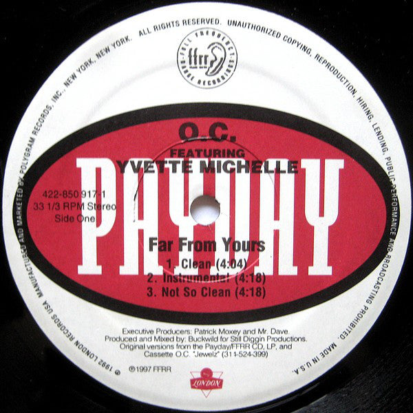 O.C. Featuring Yvette Michelle* : Far From Yours (12")