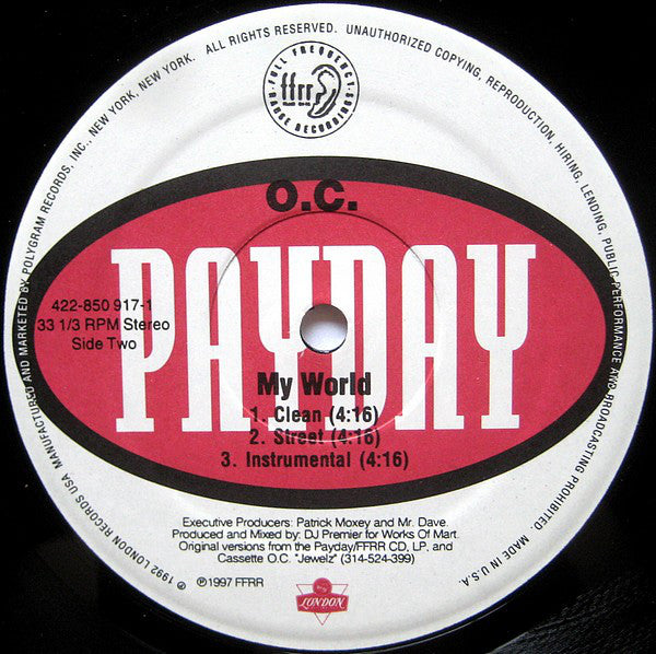 O.C. Featuring Yvette Michelle* : Far From Yours (12")