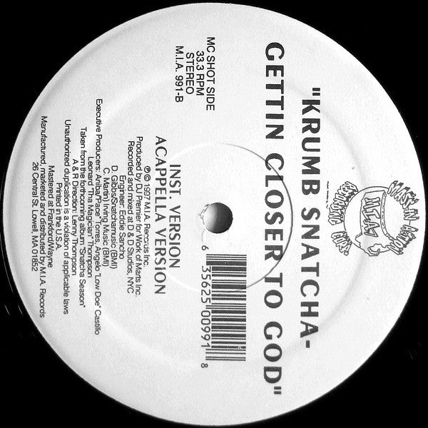 Krumb Snatcha : Gettin Closer To God (12")