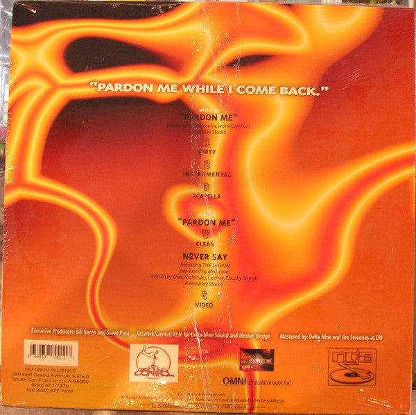Dres : Pardon Me While I Come Back (12")