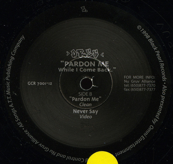 Dres : Pardon Me While I Come Back (12")