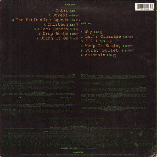 Organized Konfusion : Stress: The Extinction Agenda (LP, Album)