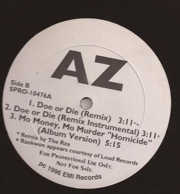 AZ : Doe Or Die (12", Promo)