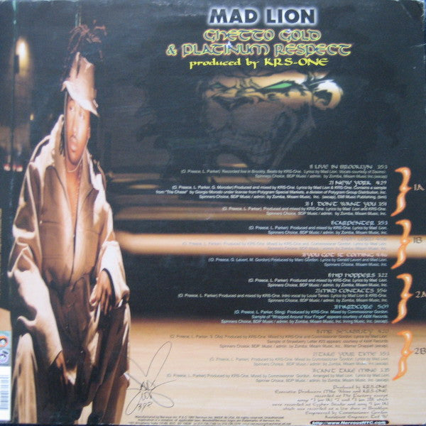 Mad Lion : Ghetto Gold & Platinum Respect (2xLP, Album)