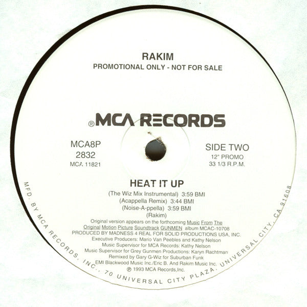 Rakim : Heat It Up (12", Promo)