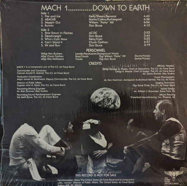 The U.S. Air Force Band Rock Group : Mach 1: Down To Earth (LP, Album, Promo)