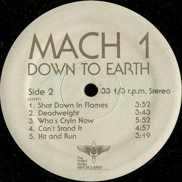 The U.S. Air Force Band Rock Group : Mach 1: Down To Earth (LP, Album, Promo)