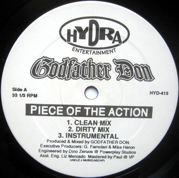 Godfather Don : Piece Of The Action / Seeds Of Hate (12")