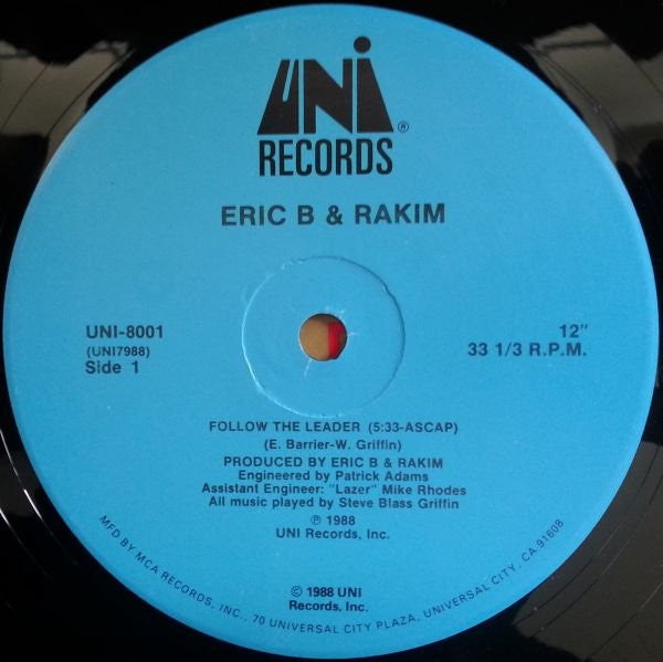 Eric B. & Rakim : Follow The Leader (12", Pin)