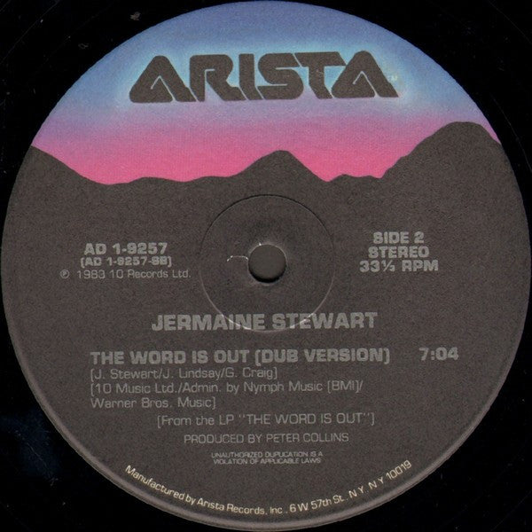Jermaine Stewart : The Word Is Out (12")