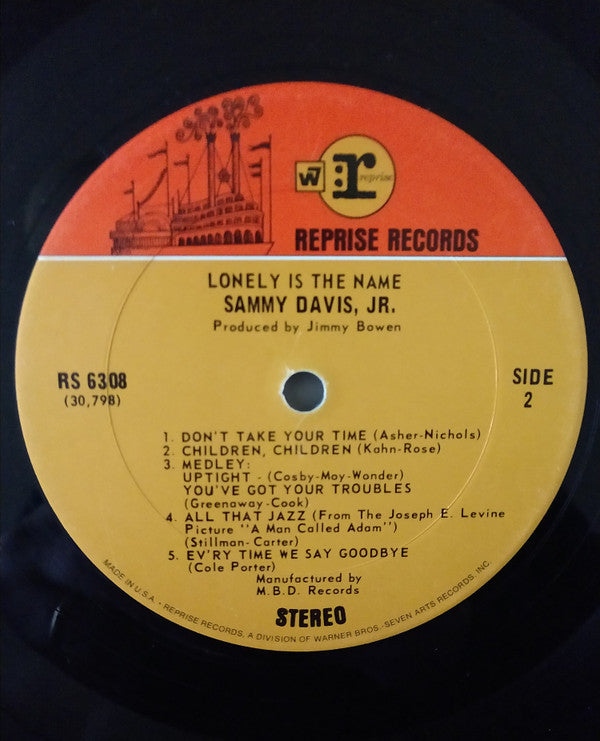 Sammy Davis Jr. : Lonely Is The Name (LP, Album)
