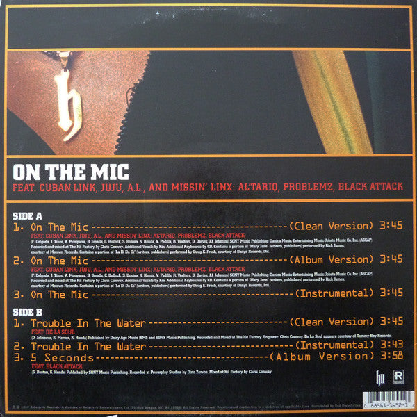 DJ Honda : On The Mic (12", Single, Promo)