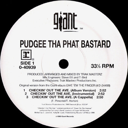 Pudgee Tha Phat Bastard : Checkin' Out The Ave. (12")