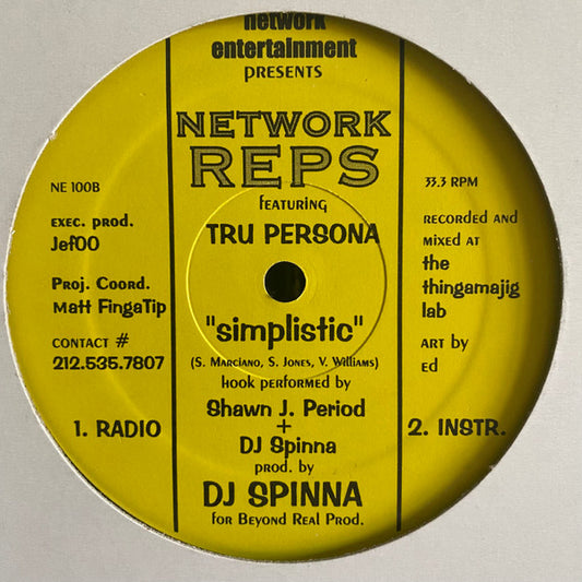 Network Reps : Collabo (Whatcha Really!) / Simplistic (12")