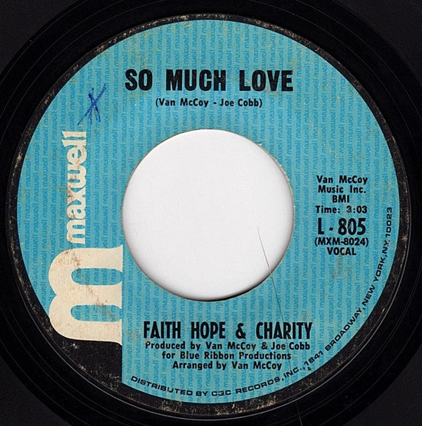 Faith, Hope & Charity : Let's Try It Over / So Much Love (7")