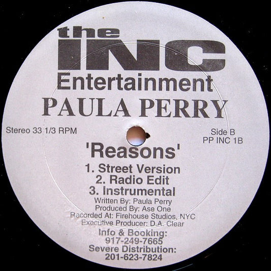 Paula Perry : Paula's Jam / Reasons (12")