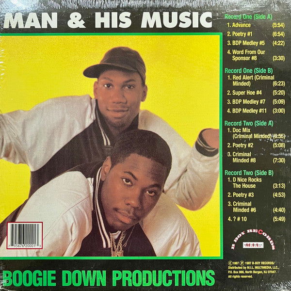 Boogie-Down-Productions* : Man & His Music (2xLP, Album, RE, RM)