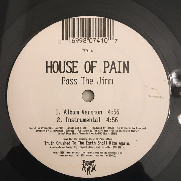 House Of Pain : Pass The Jinn / Heart Full Of Sorrow (12", Single)