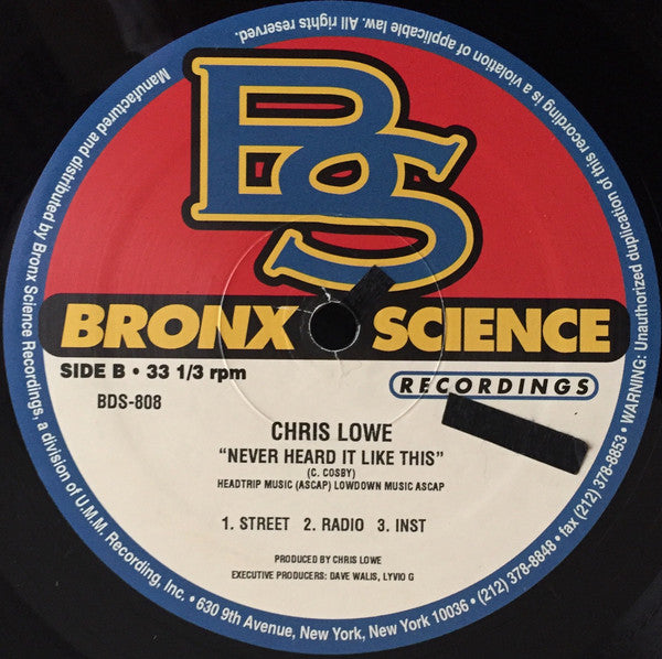 Chris Lowe (2) & Large Professor : CT To Queens (12")