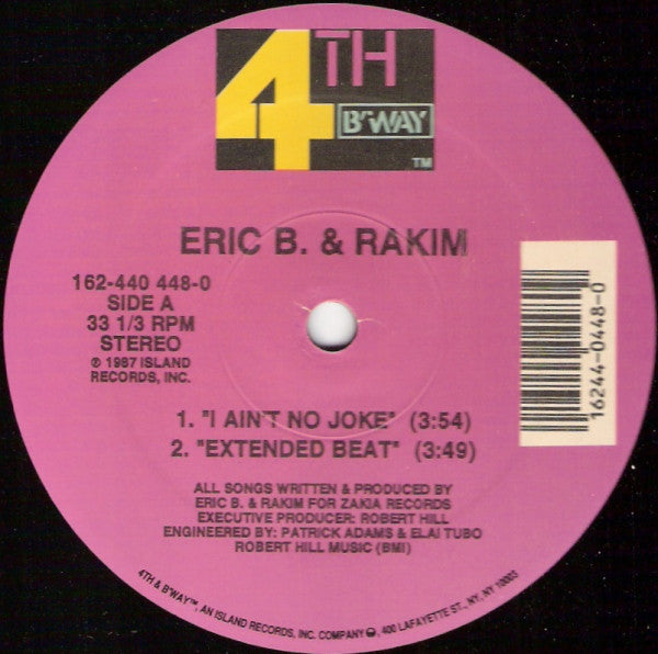 Eric B. & Rakim : I Ain't No Joke (12", RP)