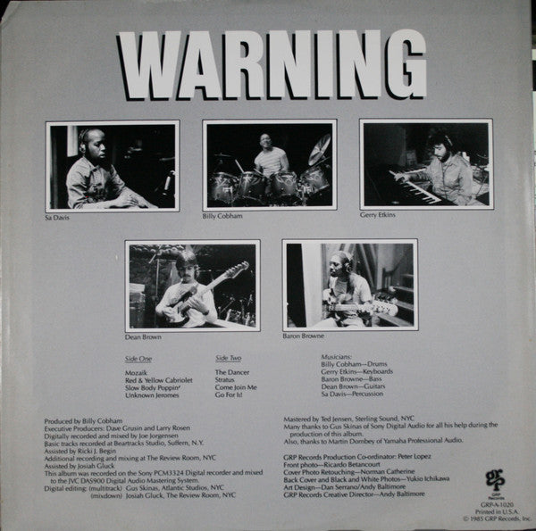 Billy Cobham : Warning (LP, Album, Promo)