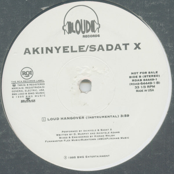 Akinyele / Sadat X : Loud Hangover (12", Promo)
