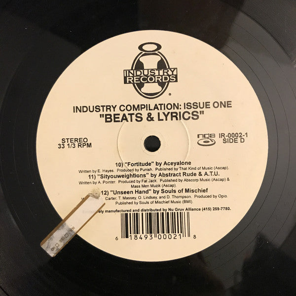 Various : Beats & Lyrics (Industry Hip Hop Compilation: Issue One) (2xLP, Comp)