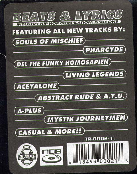 Various : Beats & Lyrics (Industry Hip Hop Compilation: Issue One) (2xLP, Comp)