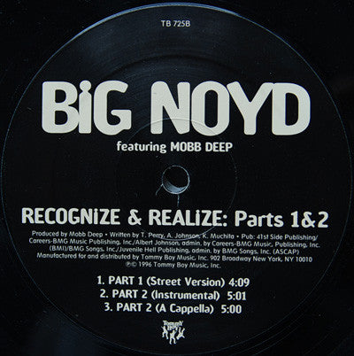 Big Noyd Featuring Mobb Deep : Recognize & Realize: Part 2 (12")