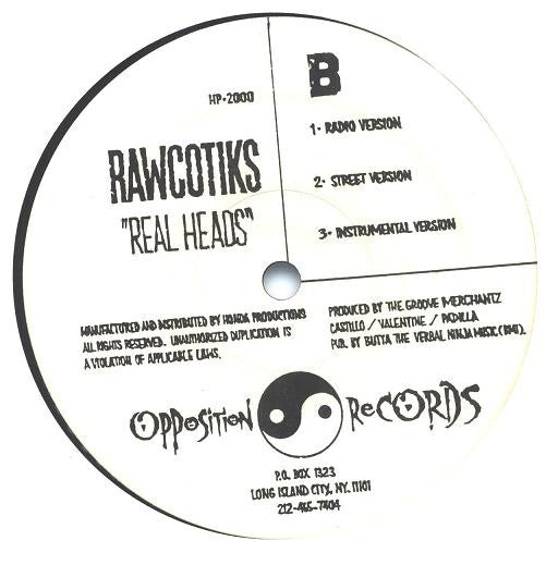 Rawcotiks : Nevertheless / Real Heads (12")