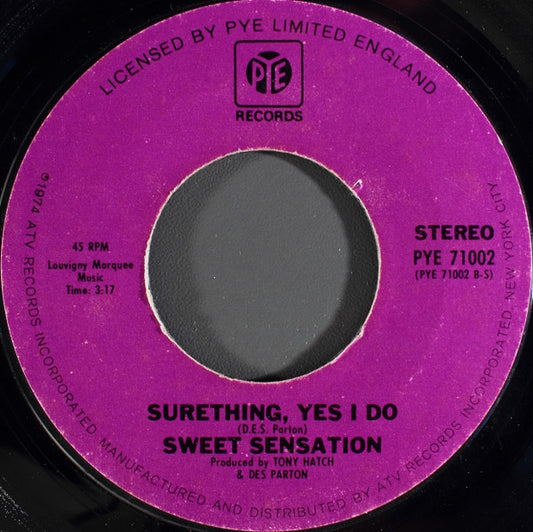 Sweet Sensation (2) : Sad Sweet Dreamer (7", Single, Pur)