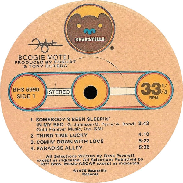 Foghat : Boogie Motel (LP, Album, Los)
