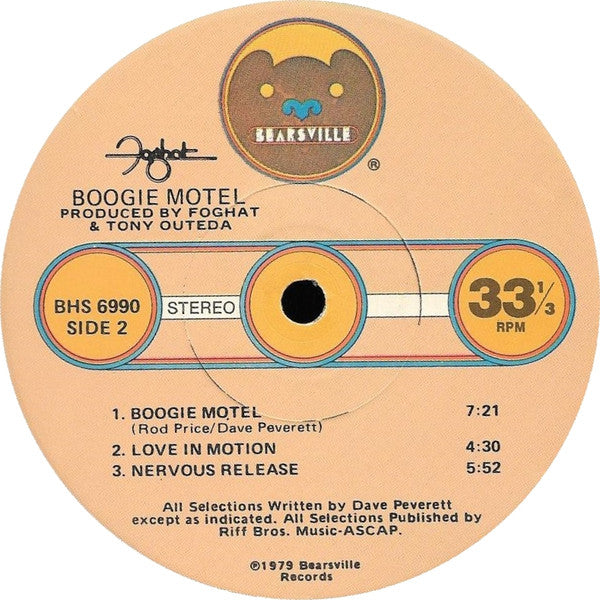 Foghat : Boogie Motel (LP, Album, Los)