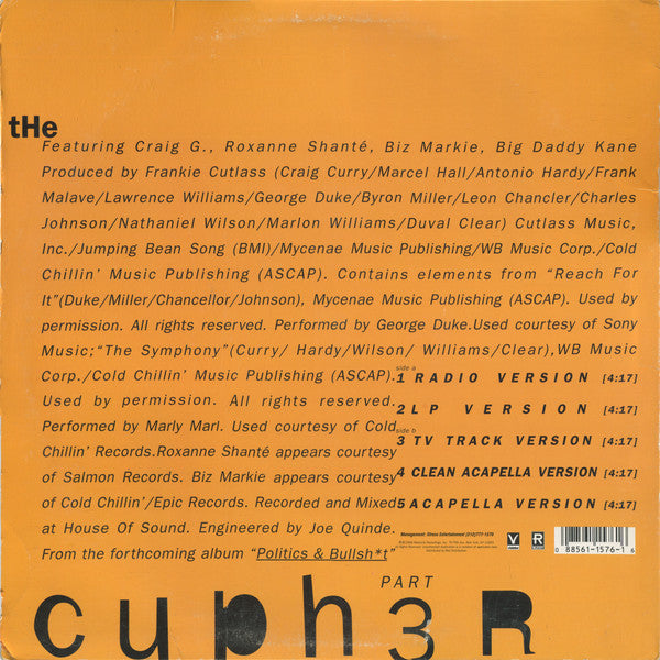 Frankie Cutlass : The Cypher: Part 3 (12", Single)