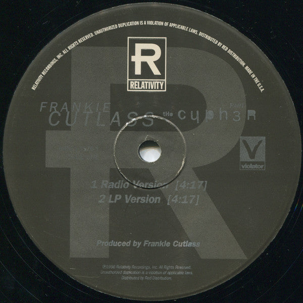Frankie Cutlass : The Cypher: Part 3 (12", Single)