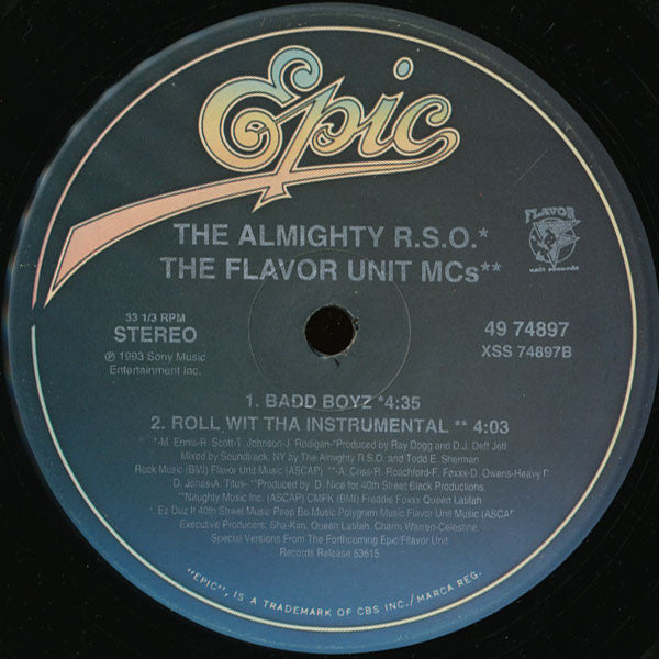 The Flavor Unit MCs : Roll Wit Tha Flava (12")