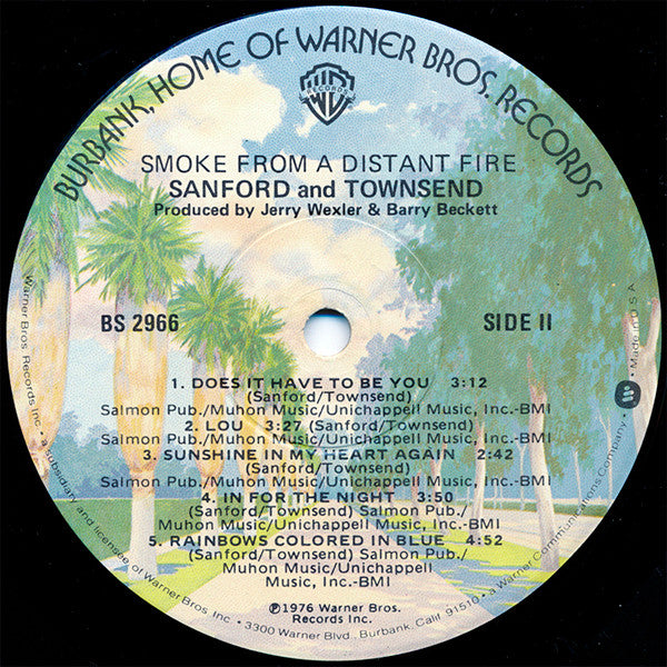 Sanford & Townsend : Smoke From A Distant Fire (LP, Album, RE, Win)