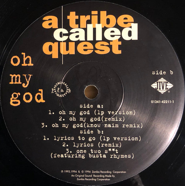 A Tribe Called Quest : Oh My God (12")