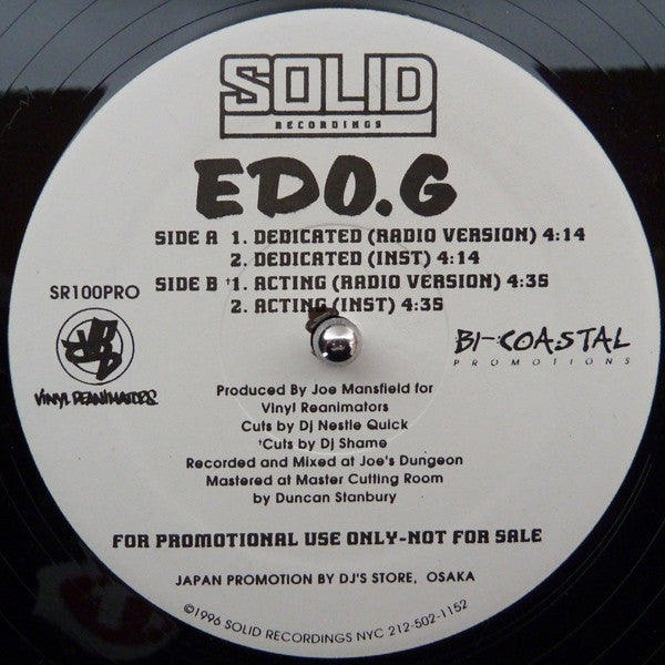 Edo.G* : Dedicated / Acting (12", Promo)