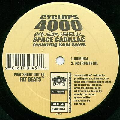Sir Menelik AKA Cyclops 4000 : Space Cadillac / Nightwork (12")