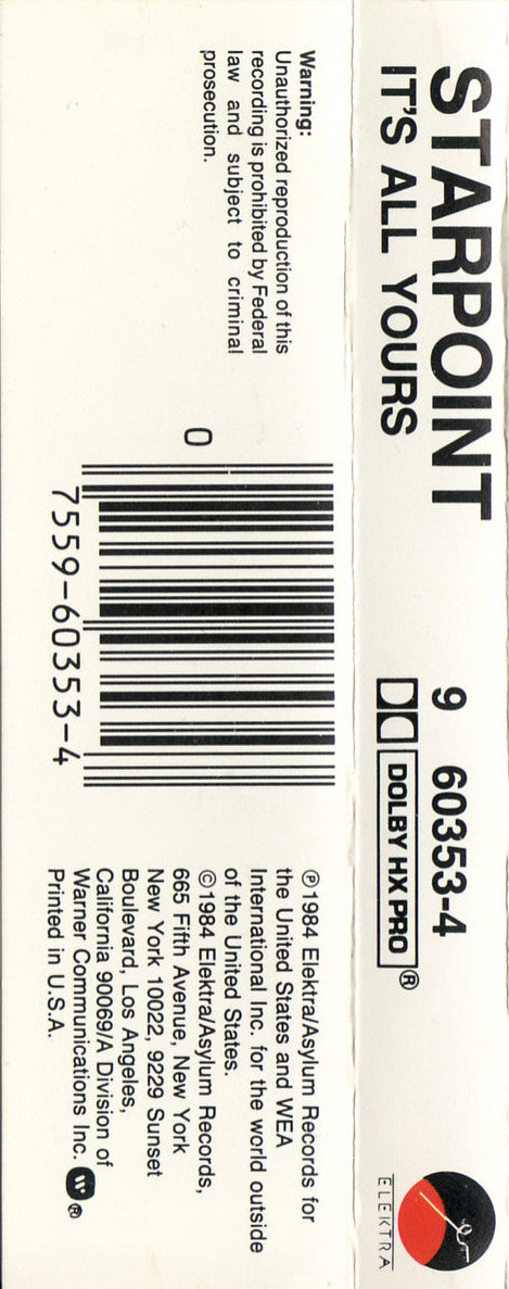 Starpoint : It's All Yours (Cass, Album)